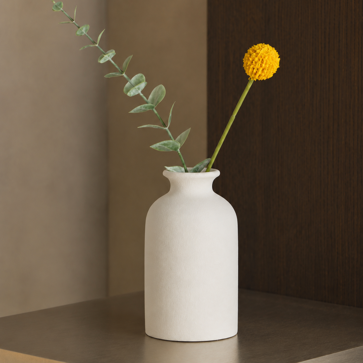 Sculptural Porcelain Vase - Matte White