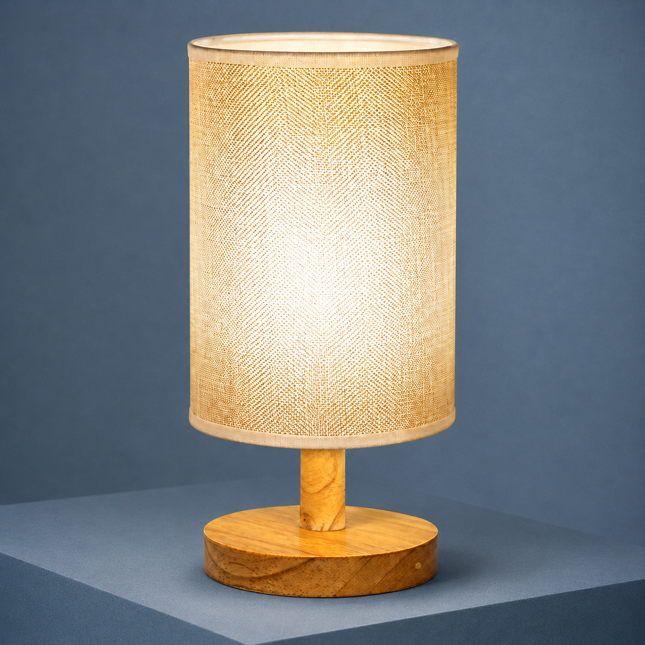 Woven Bamboo Shade Table Lamp - Linen