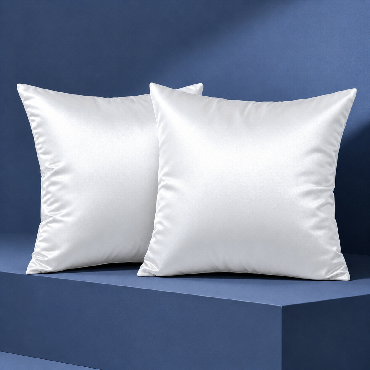 Satin Cushion Covers - White