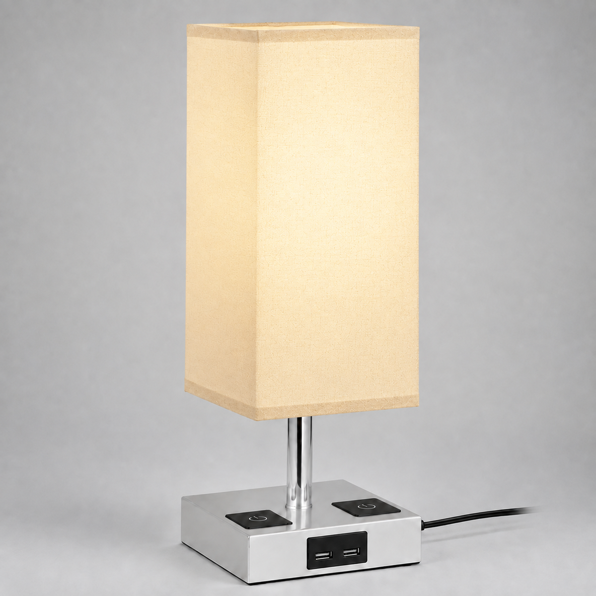 Linen Shade Table Lamp - Beige