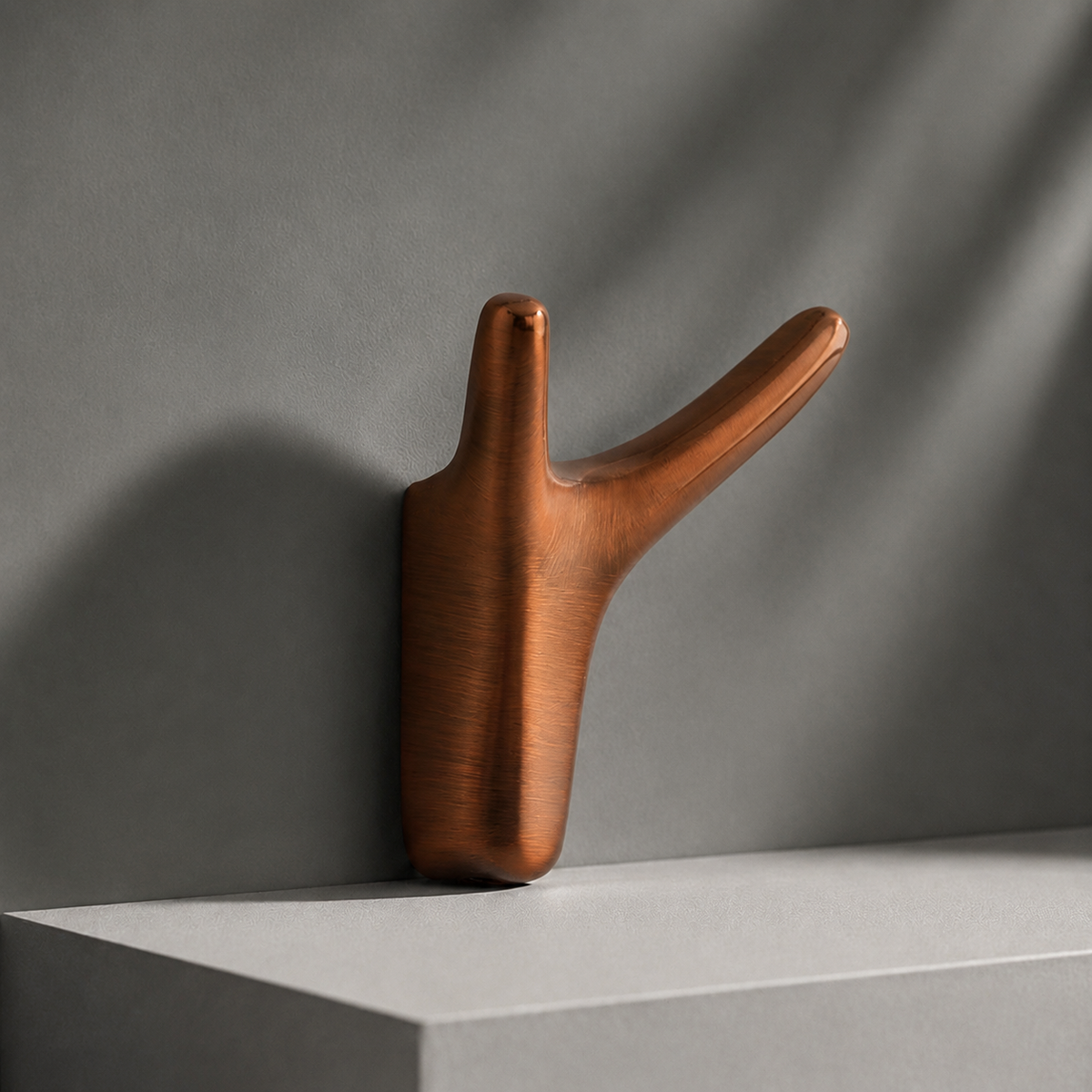 Sculptural Wall Hook - Coffee Bronze
