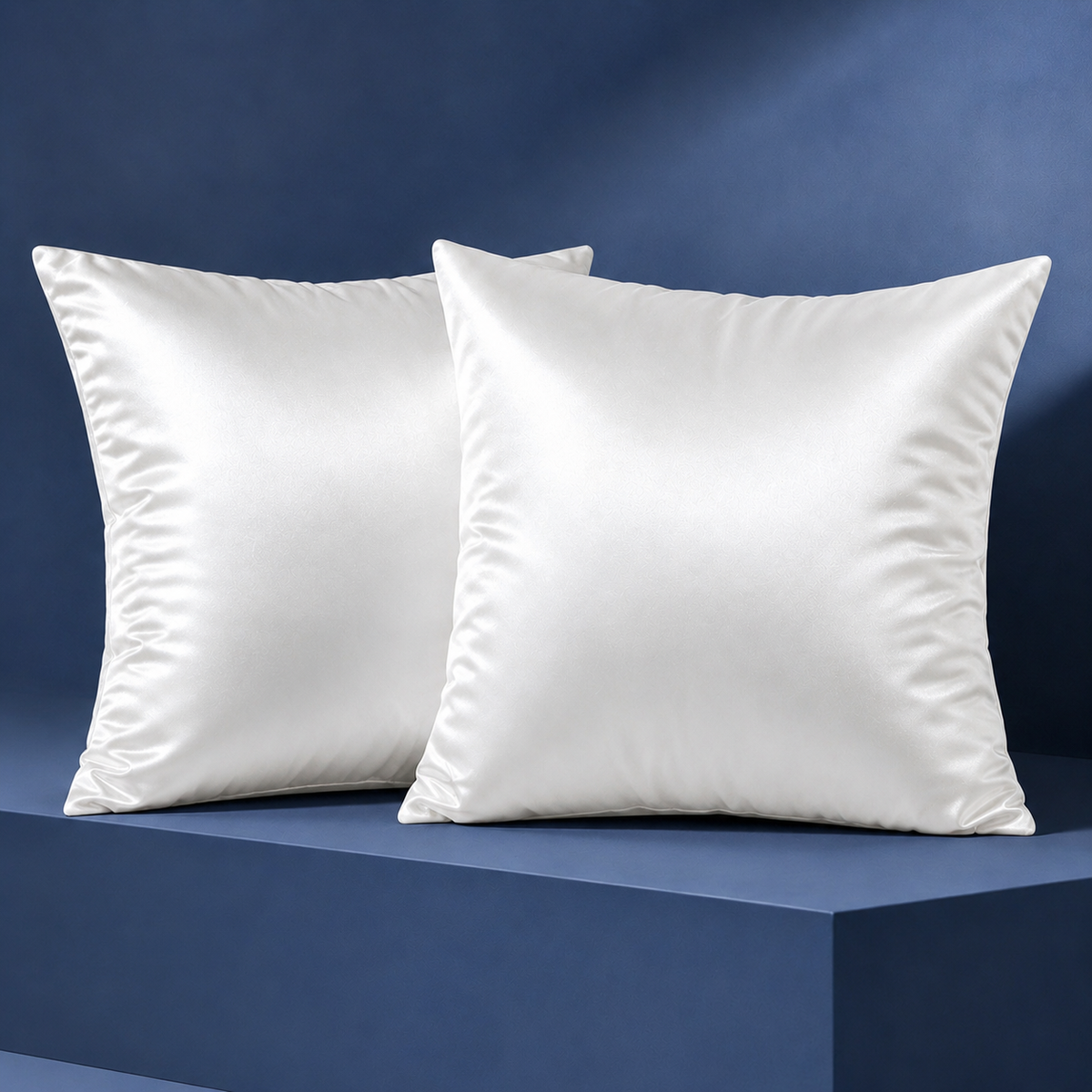 Satin Cushion Cover - White