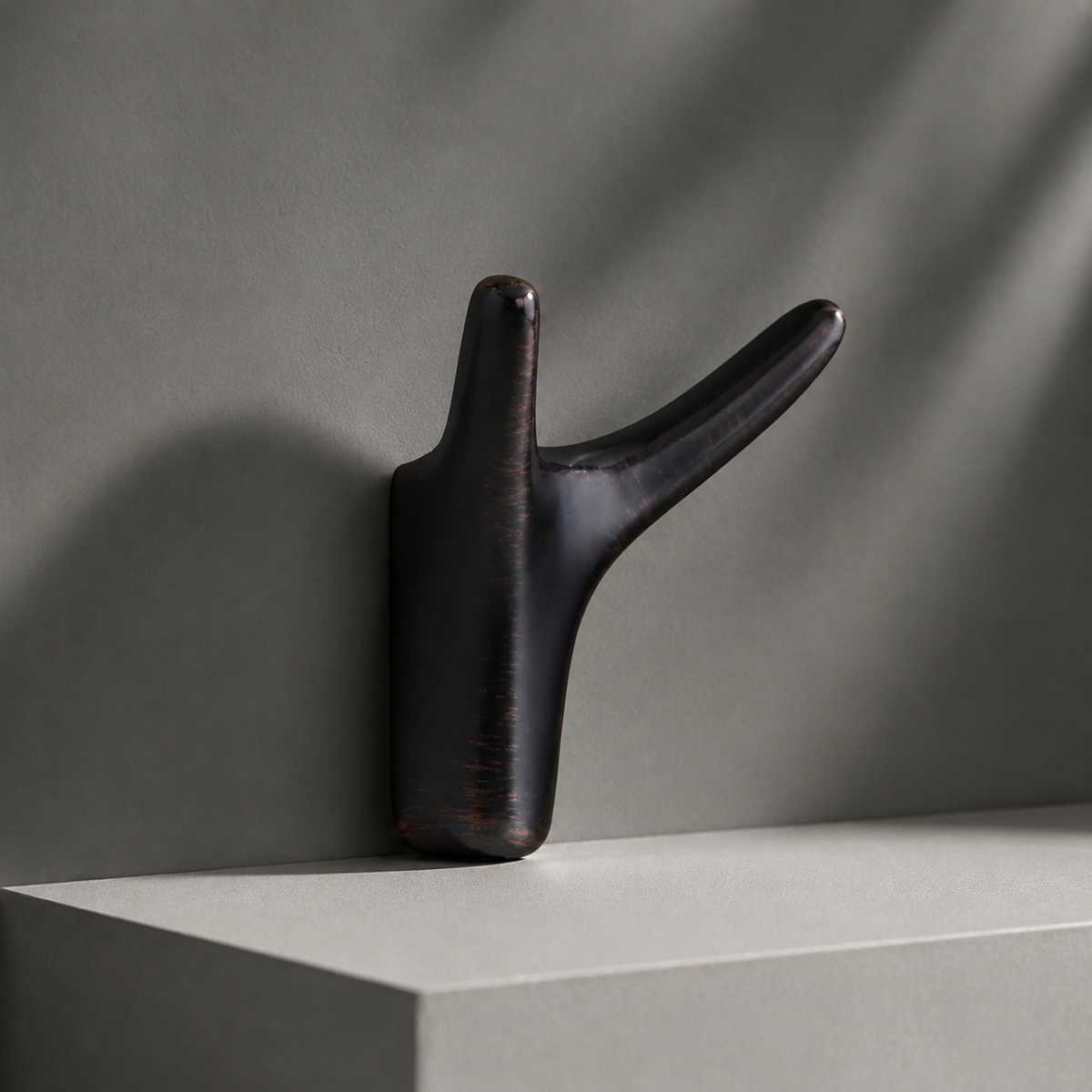 Sculptural Wall Hook - Antique Black