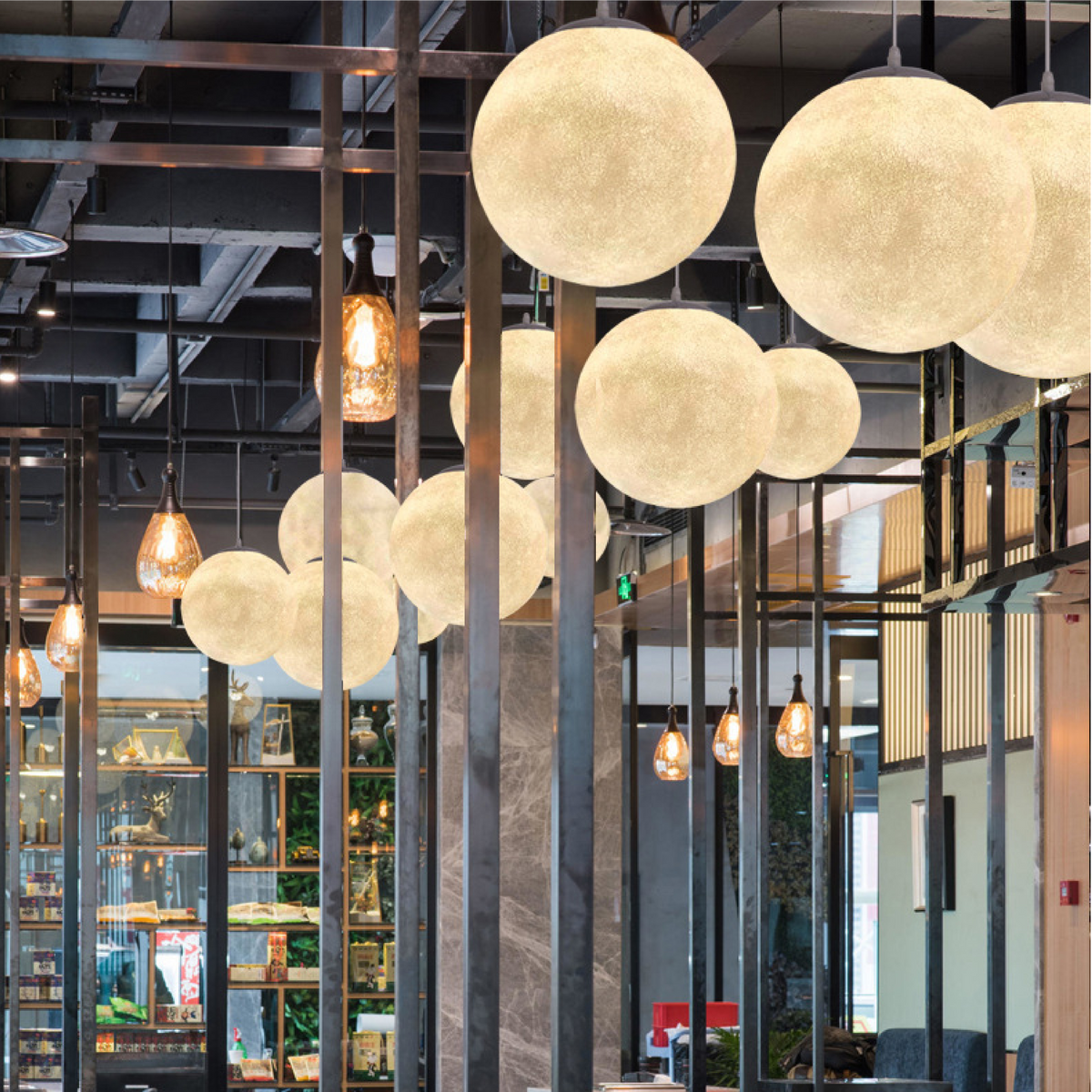 Suspended Moon Globe Lamp – product view