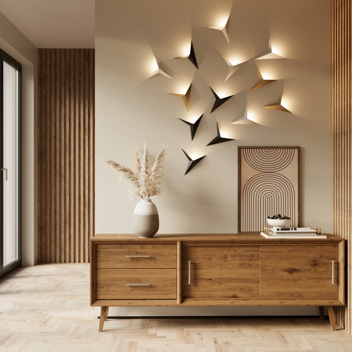 Three-Arm Metal Wall Sconce – product view