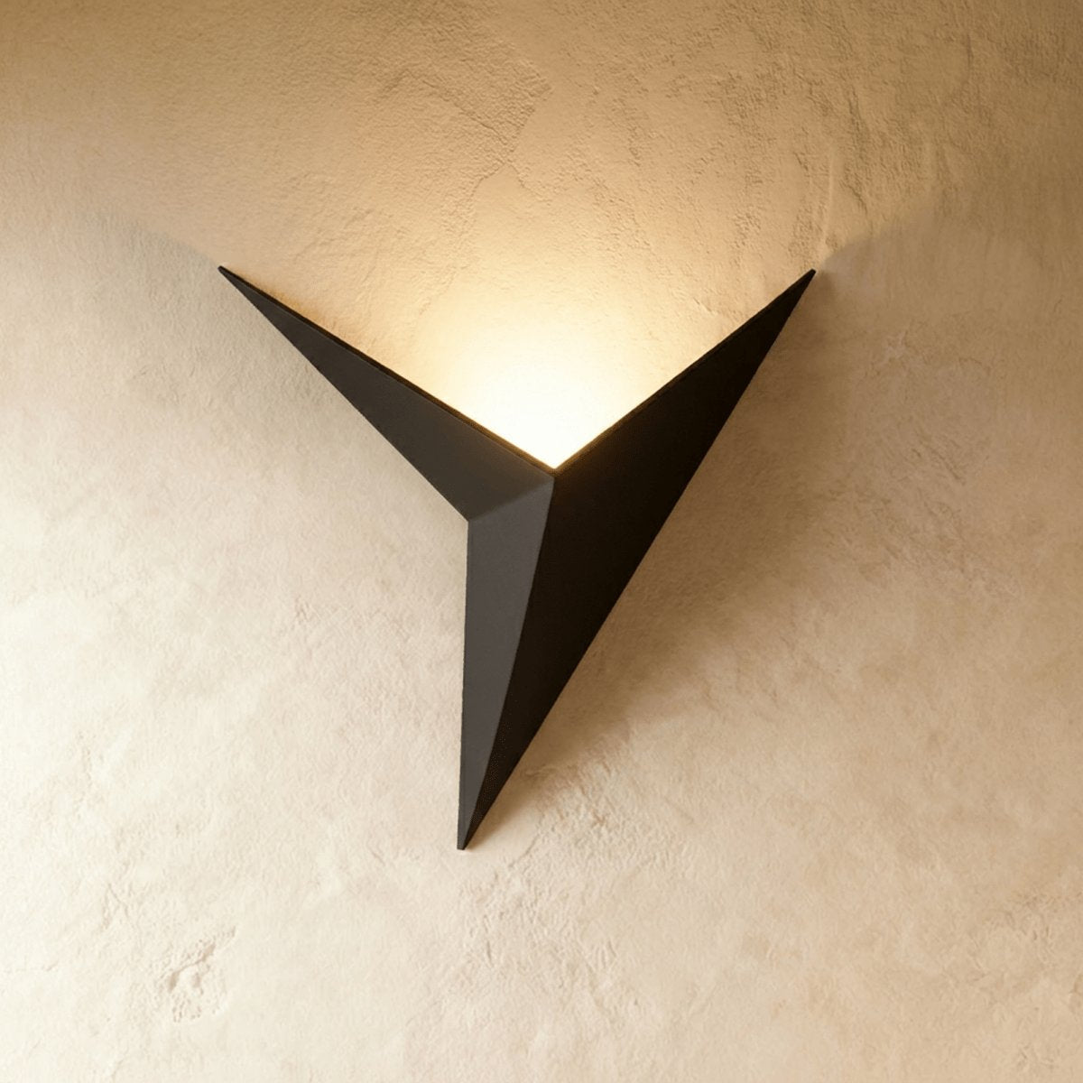 Three-Arm Metal Wall Sconce – Black