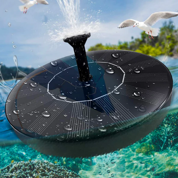 Floating Solar Fountain Pump with 4 Nozzles – Product view 3