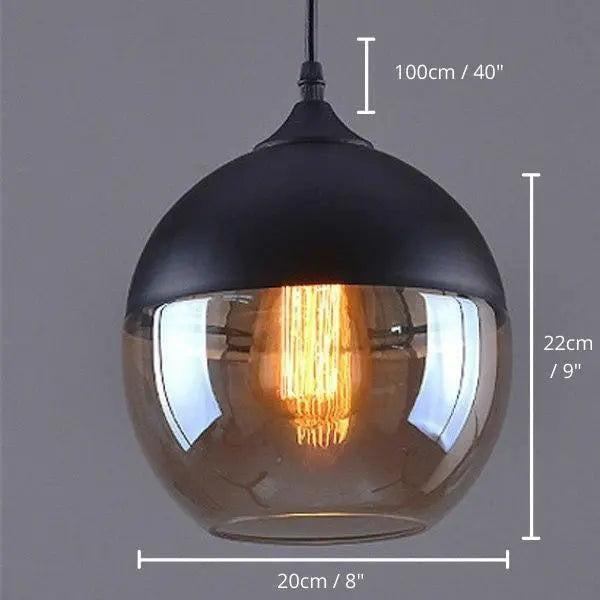 Nordic Kitchen Pendant Lights – Circle - Black and Transparent