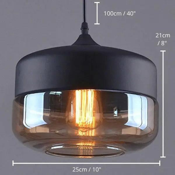 Nordic Kitchen Pendant Lights – Oval - Black and Transparent