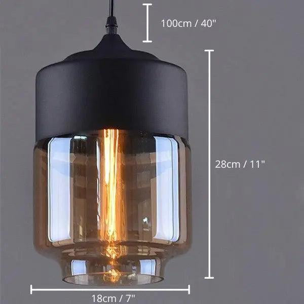 Nordic Kitchen Pendant Lights – Rhomboid - Black and Transparent