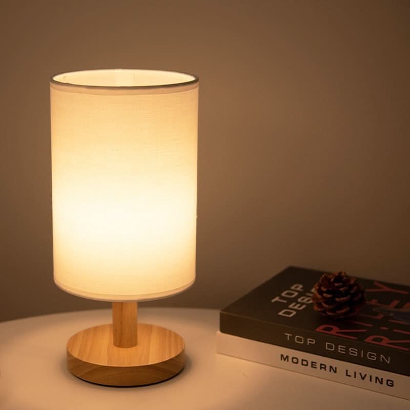 Wood & Linen Table Lamp